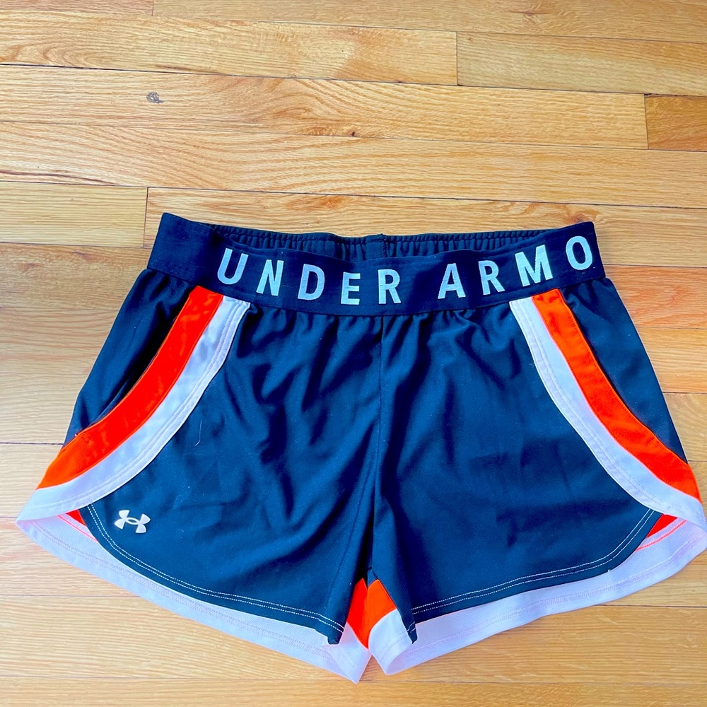 Under Armour gym shorts orange